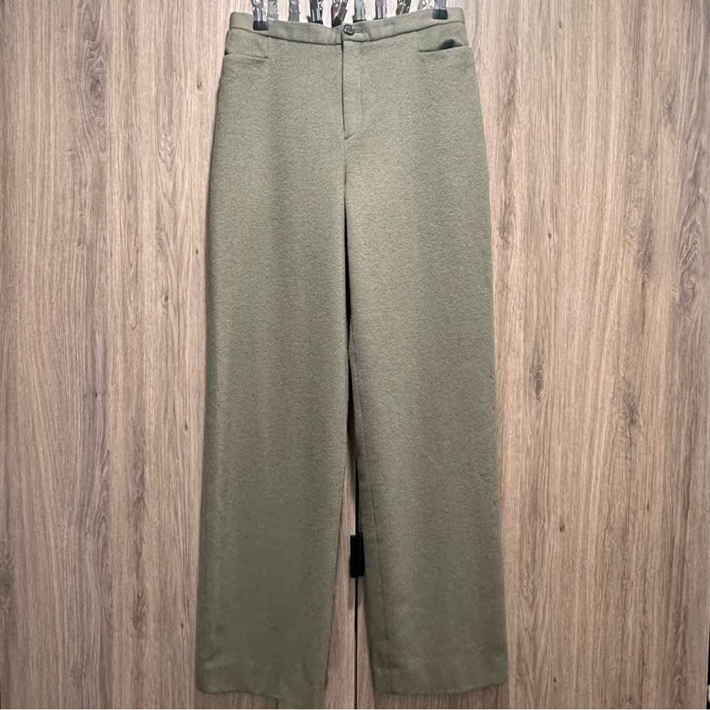 Vintage TSE Sage Green Cashmere Trouser Pants Size 8 NWT